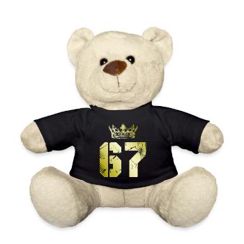 67 Zahl Krone - Teddy - Schwarz - Vorne