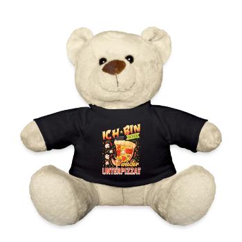 Ich Bin Schon Wieder Total Unterpizzat Pizza - Teddy - Schwarz - Vorne