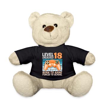 18. Geburtstag Gamer Videospiele - Teddy - Schwarz - Vorne