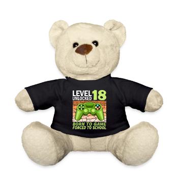 18. Geburtstag Gamer Videospiele - Teddy - Schwarz - Vorne