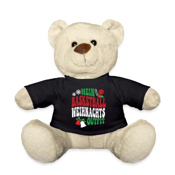 Basketballer Weihnachten Spieler Basketball XMAS - Teddy - Schwarz - Vorne
