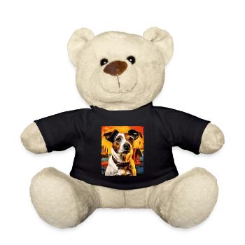 Jack Russel Terrier Hund Portrait - Teddy - Schwarz - Vorne