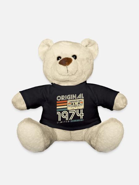 Original 1974 Jahrgang Vintage Retro Geburtstag - Teddy - Schwarz