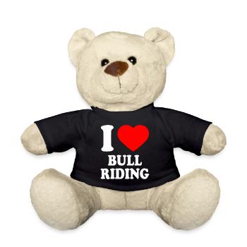 I love bull riding - Teddy - Schwarz - Vorne