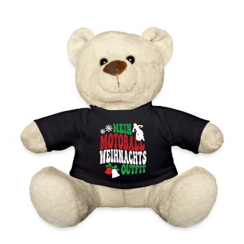 Motoball Weihnachten Outfit Motoballspieler XMAS - Teddy - Schwarz - Vorne