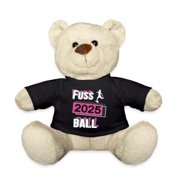 Fussball 2025 Fussballerin Fussballspielerin - Teddy - Schwarz - Vorne
