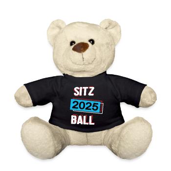 Sitzball 2025 Sitzballer Sitzballspieler Spiel - Teddy - Schwarz - Vorne
