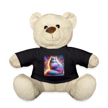 Magic Galaxy Cat in the Universe - Teddy Bear - black - Front