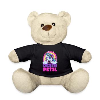 Einhorn Death Metal - Heavy Metal - Spruch - Teddy - Schwarz - Vorne