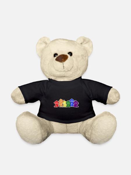 Conception de singe de drapeau LGBT + pour les personnes LGBT + - Nounours - noir
