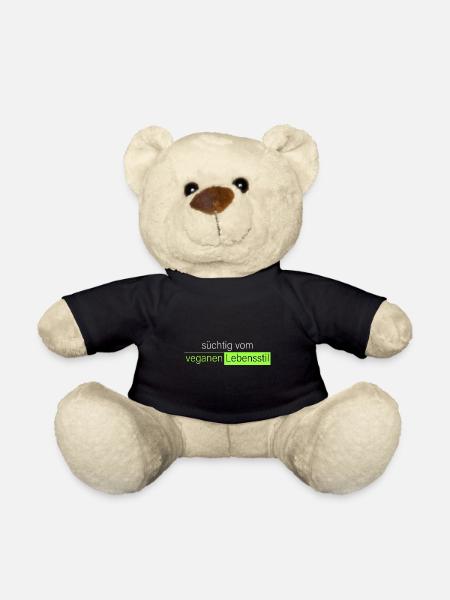 süchtig vom veganen Lebensstil - Teddy - Schwarz