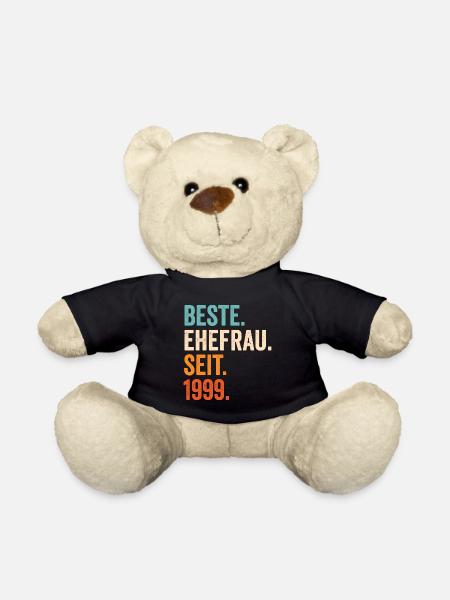 Beste Ehefrau Seit 1999 22. Hochzeitstag 22 Jahre - Teddy - Schwarz