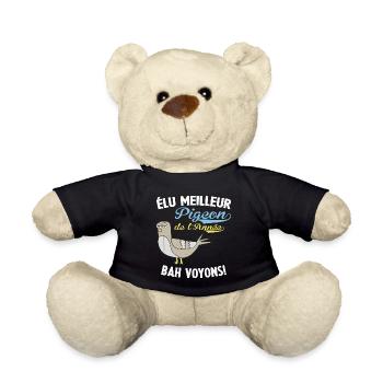 Élu meilleur pigeon d'l'Année Chuchoteur de pigeon - Nounours - noir - Devant