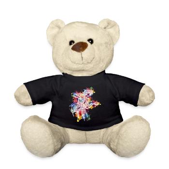 Gitarren-Evolution-Aquarell-Design für - Teddy - Schwarz - Vorne