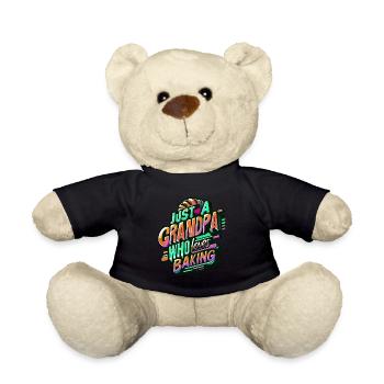 Grandpa is a baker, our grandpa likes to bake - Teddy Bear - black - Front