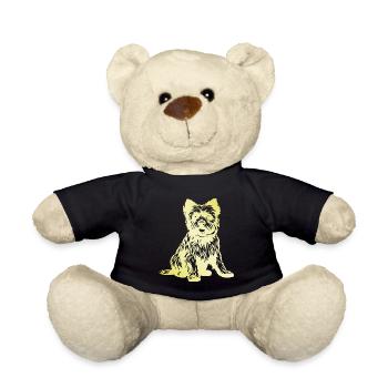 Silhouette de chien Yorkshire Terrier - Nounours - noir - Devant