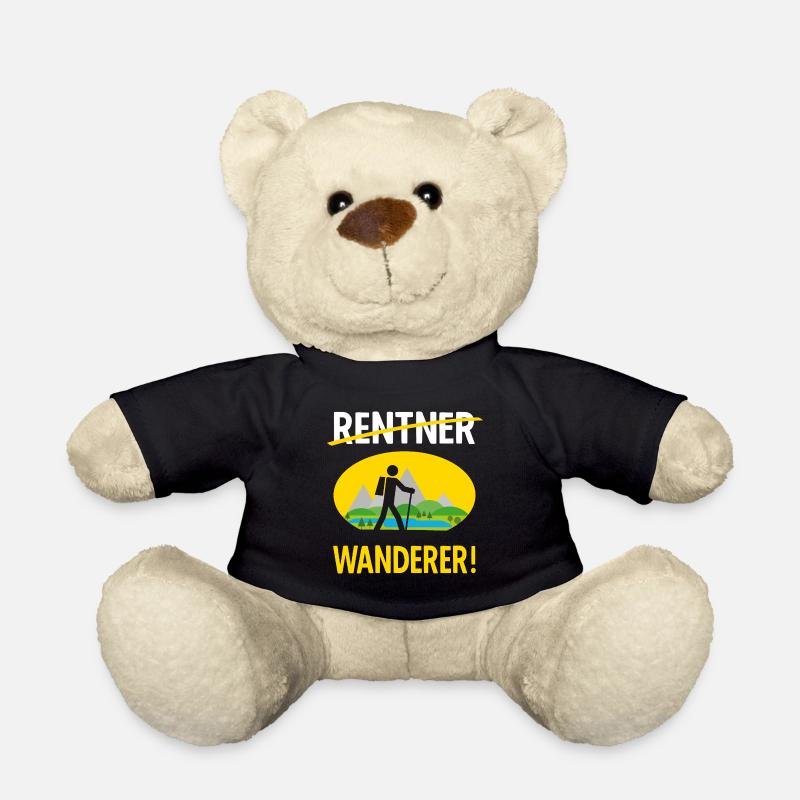 Rentner Wanderer T-Shirt Wandern Geschenkidee - Teddy - Schwarz