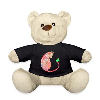 cat with fee e 106 - Teddy Bear - black - Front