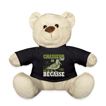 Chasseur de bécasse cadeau cool chasse chasser - Nounours - noir - Devant