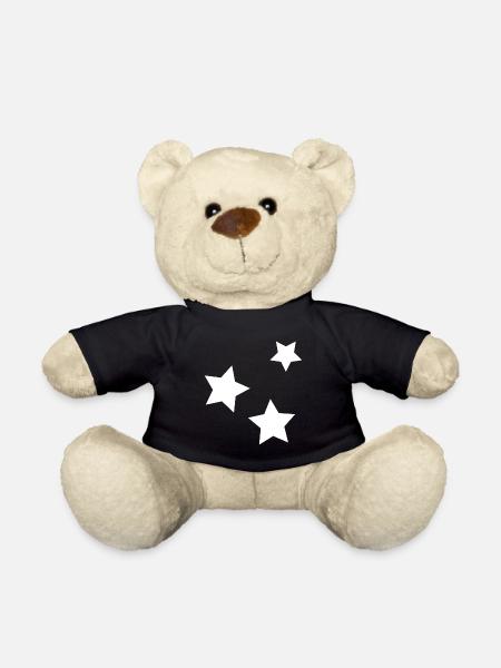 Sterne Motiv Design Selbst Gestalten Geschenk - Teddy - Schwarz