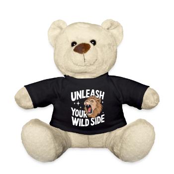 Lion Lion Animal Africa - Teddy Bear - black - Front