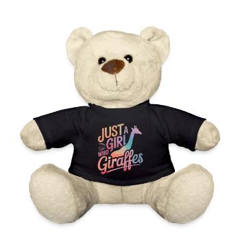 Giraffe Animal Africa Giraffes - Teddy Bear - black - Front