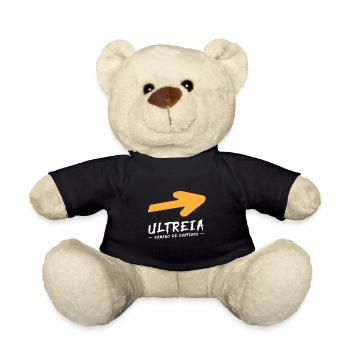 Camino de Santaigo. Chemin de Compostelle, T-shirt Ultreia - Nounours - noir - Devant