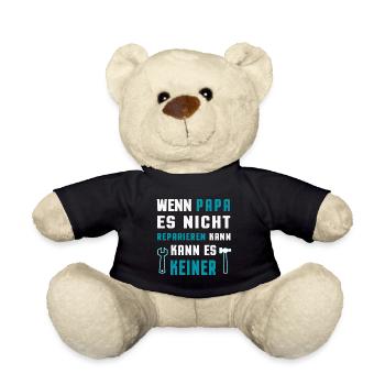 Best Dad Saying Funny Funny Fun Gift Idea - Teddy Bear - black - Front