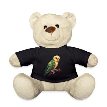Baby Parrot Bird Macaw - Teddy Bear - black - Front