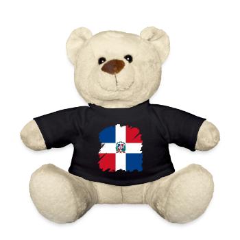 Dominican Republic Flag Dom Rep Flag Travel - Teddy Bear - black - Front