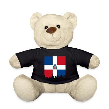 Dominican Republic Flag Dom Rep Flag Travel - Teddy Bear - black - Front