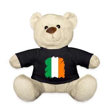 Irland Flagge Vintage Irische Fahne Dublin - Teddy - Schwarz - Vorne