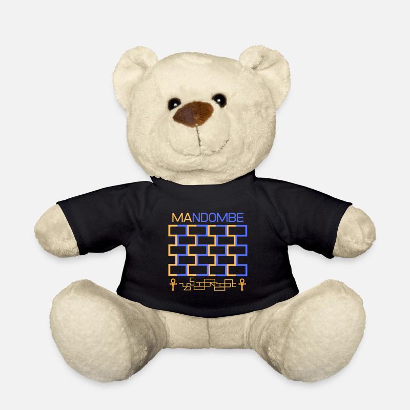 MANDOMBE design combined with Ankh cross - Teddy Bear - black