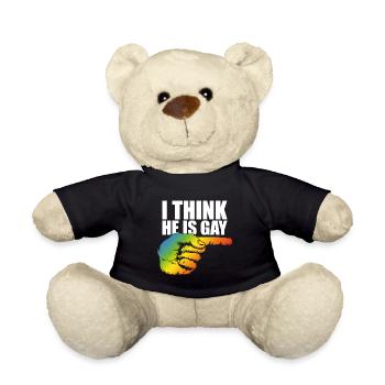 Ich glaube er ist schwul - Teddy - Schwarz - Vorne