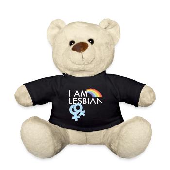 Je suis lesbienne - Nounours - noir - Devant