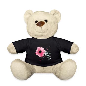 Vintage Rose Flower - Teddy - Schwarz - Vorne