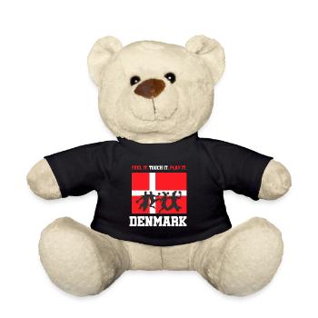 Handball Denmark Denmark World Cup Gift - Teddy Bear - black - Front