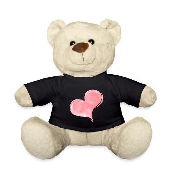 Herz - Teddy - Schwarz - Vorne