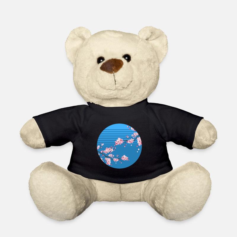 Kirschblüte Japanischer Baum Sakura Retro - Teddy - Schwarz