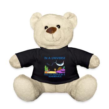Narwhale Einhornwal Wal Wale Meer Ozean Biologie - Teddy - Schwarz - Vorne