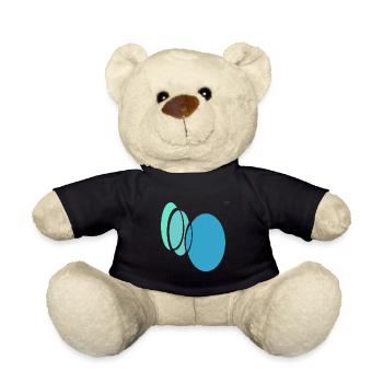 Circles - ellipses #3 - playing with geometry - Teddy Bear - black - Front