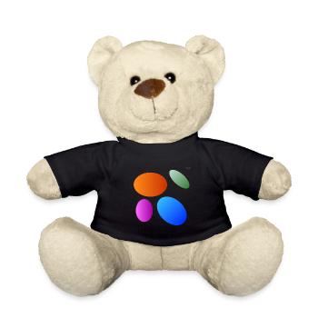 Circles - ellipses #4 - playing with geometry - Teddy Bear - black - Front