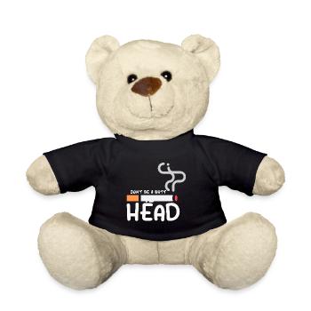 Don't Be Butthead Funny Smoking Cessation Non-Smoking - Teddy Bear - black - Front
