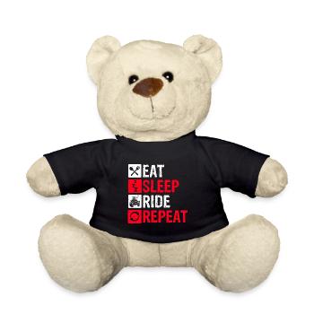 Geschenk Überraschung Motorrad Fahrradfans Hobbybi - Teddy - Schwarz - Vorne