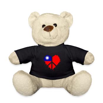 Taiwan Peace Heart - Teddy - Schwarz - Vorne