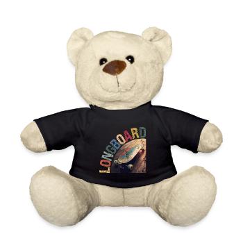 Longboard Vintage Longboarder Geschenk sk8 Skater - Teddy - Schwarz - Vorne