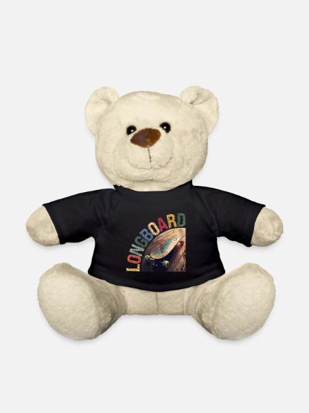 Longboard Vintage Longboarder Geschenk sk8 Skater - Teddy - Schwarz