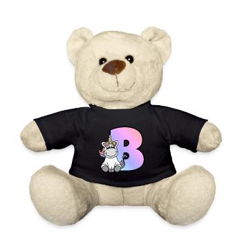 Licorne Lettre B - Nounours - noir - Devant
