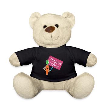 Design Vegan Vibes pour les fiers végétaliens - Nounours - noir - Devant