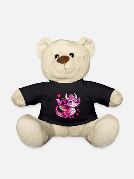 Farbenfroher Drache - Teddy - Schwarz